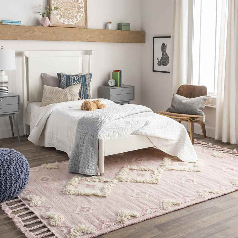 Djab Global Pale Pink Area Rug