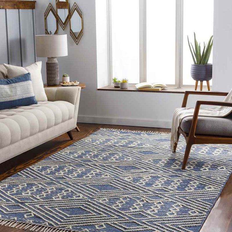 Marlow Global Navy Area Rug