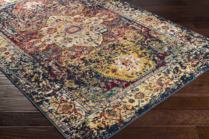 Driehoek Traditional Dark Red Area Rug