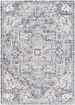 Grotel Traditional Charcoal Area Rug