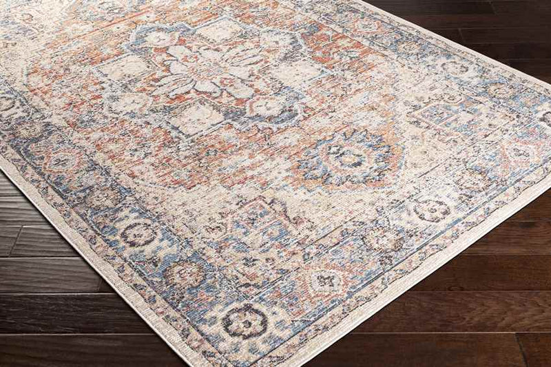 Grazen Traditional Bright Orange Area Rug