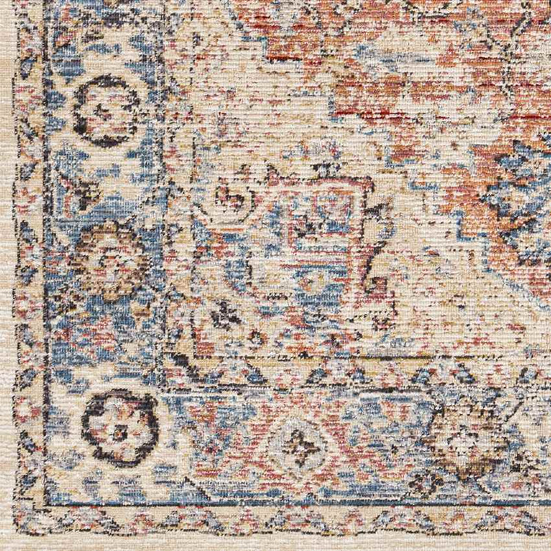Grazen Traditional Bright Orange Area Rug