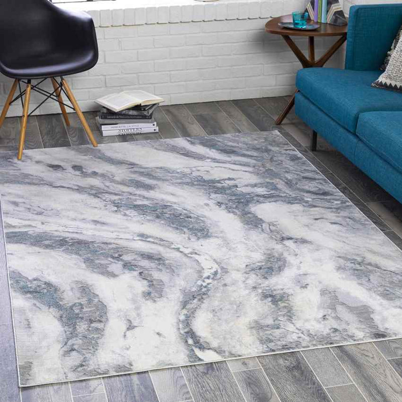 Haarsteeg Modern Aqua Area Rug