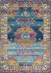 Halfmijl Traditional Navy Area Rug