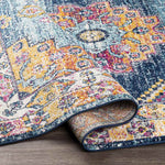 Halfmijl Traditional Navy Area Rug