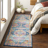 Halfmijl Traditional Navy Area Rug