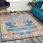 Halfmijl Traditional Navy Area Rug