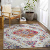 Brongerga Traditional Bright Pink Area Rug