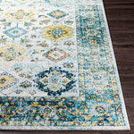 Huij Traditional Dark Green Area Rug