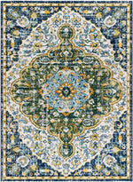 Horzik Traditional Dark Green Area Rug