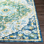 Horzik Traditional Dark Green Area Rug