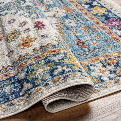 Koks Traditional Teal Area Rug
