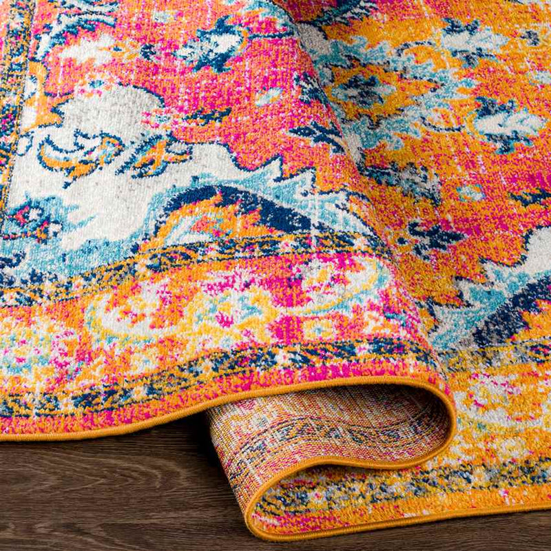 Kreijl Traditional Bright Orange Area Rug