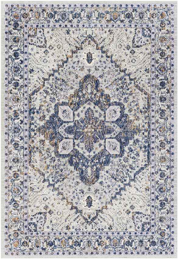 Lieseind Traditional Dark Blue Area Rug