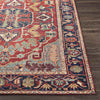 Lith Traditional Bright Red Area Rug