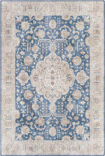Loeswijk Traditional Blue Area Rug