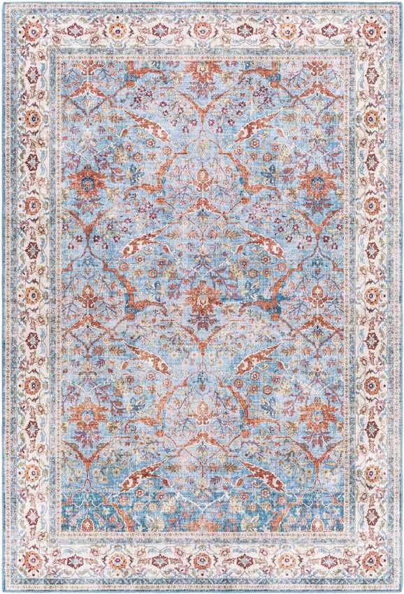Looieind Traditional Brick Red Area Rug