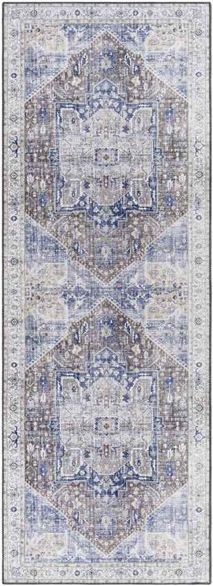 Maasdriel Traditional Dark Blue Area Rug