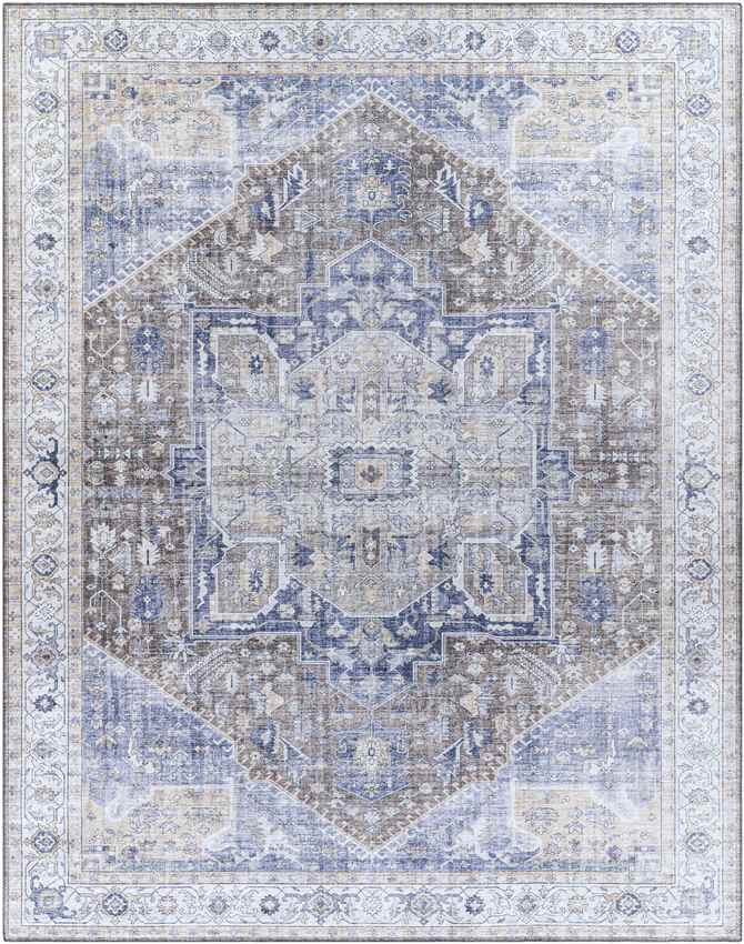 Maasdriel Traditional Dark Blue Area Rug