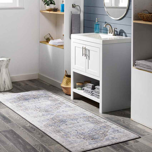 Maasdriel Traditional Dark Blue Area Rug