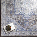 Maasdriel Traditional Dark Blue Area Rug