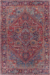 Looneind Traditional Dark Red Area Rug