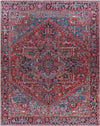 Looneind Traditional Dark Red Area Rug