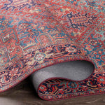 Looneind Traditional Dark Red Area Rug