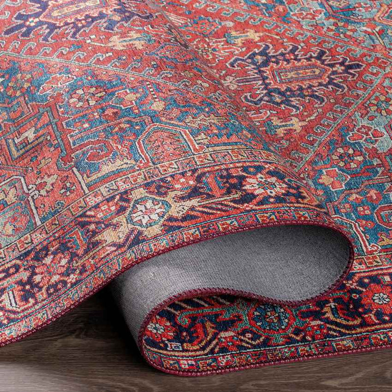 Looneind Traditional Dark Red Area Rug