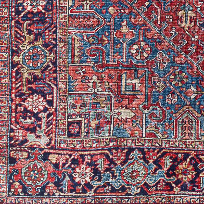 Looneind Traditional Dark Red Area Rug