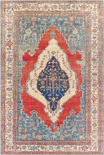Loosbroek Traditional Bright Red Area Rug