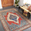 Loosbroek Traditional Bright Red Area Rug