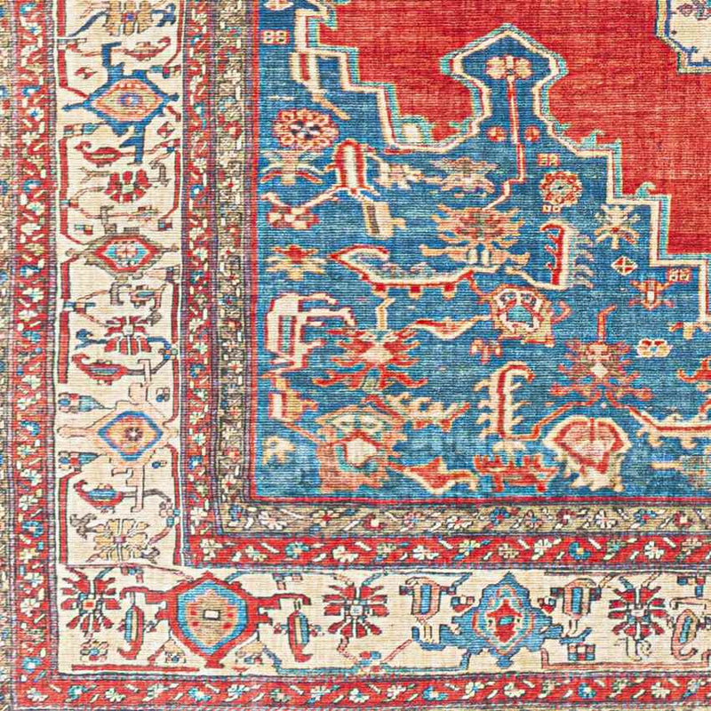 Loosbroek Traditional Bright Red Area Rug