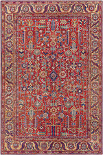 Loveren Traditional Bright Red Area Rug