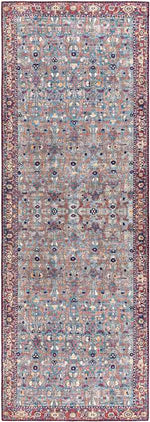 Luissel Traditional Brick Red Area Rug