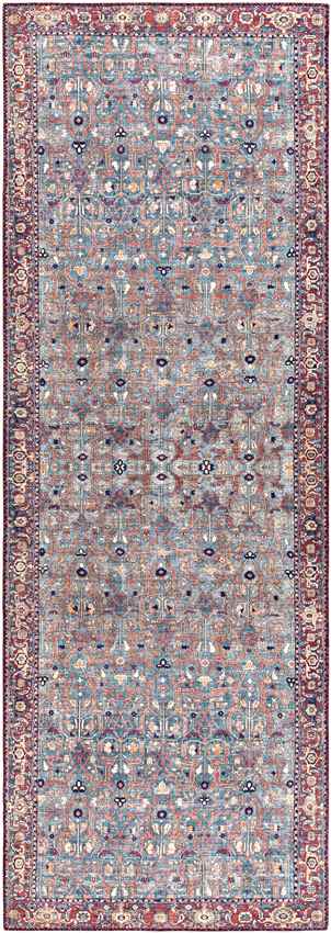 Luissel Traditional Brick Red Area Rug
