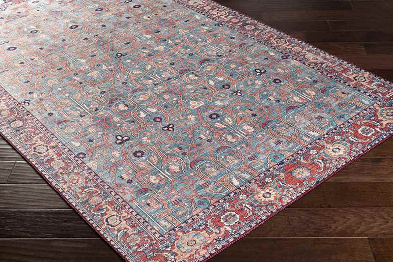 Luissel Traditional Brick Red Area Rug