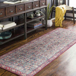 Luissel Traditional Brick Red Area Rug