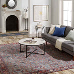 Luissel Traditional Brick Red Area Rug