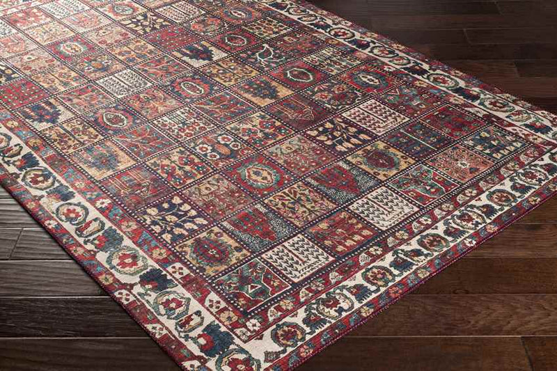 Luitert Traditional Dark Red Area Rug