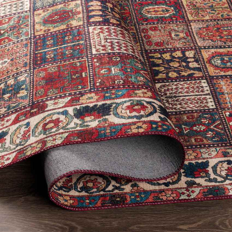 Luitert Traditional Dark Red Area Rug