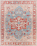 Maarheeze Traditional Burnt Orange Area Rug