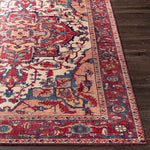 Maaskant Traditional Bright Red Area Rug
