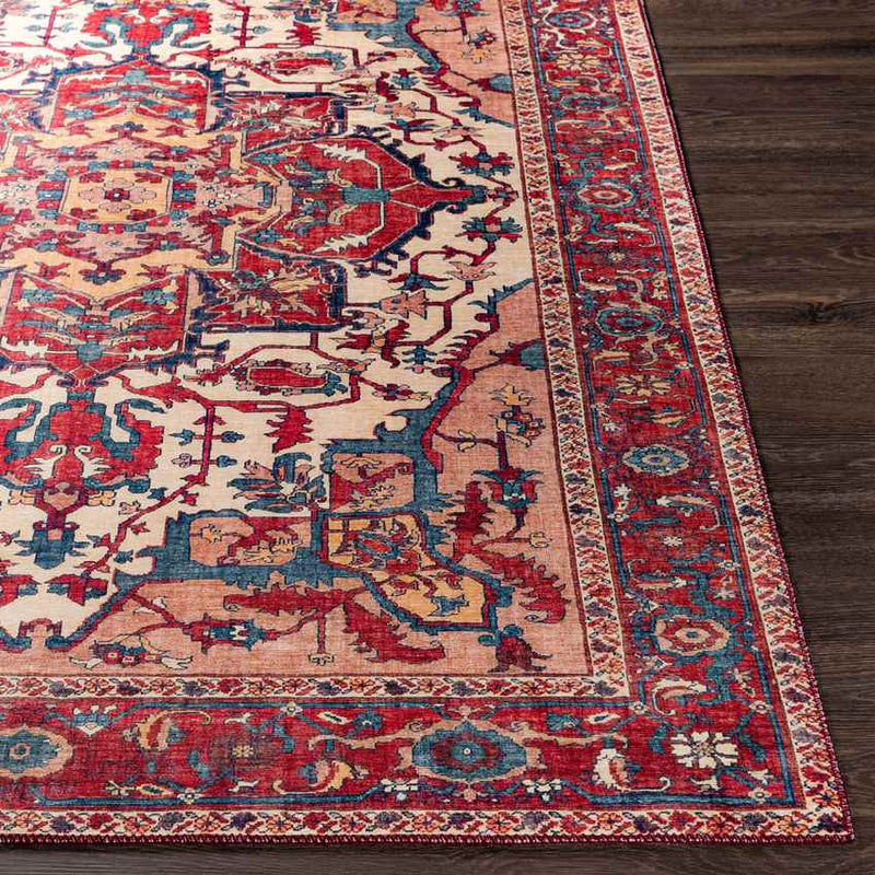 Maaskant Traditional Bright Red Area Rug