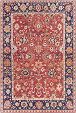 Maatsehei Traditional Bright Red Area Rug