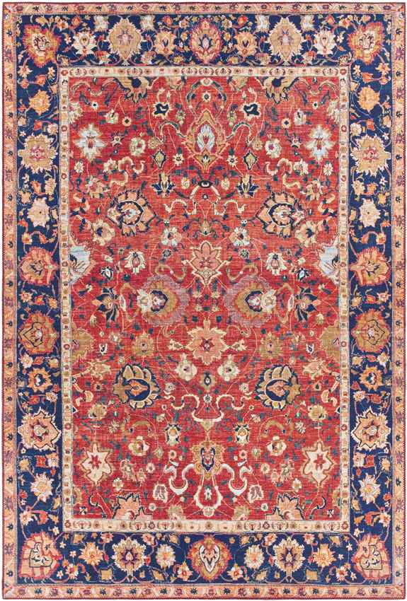 Maatsehei Traditional Bright Red Area Rug