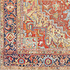 Macharen Traditional Bright Orange Area Rug