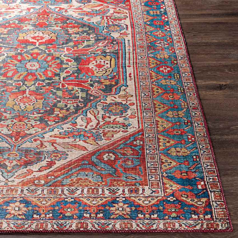 Made Traditional Rust Area Rug