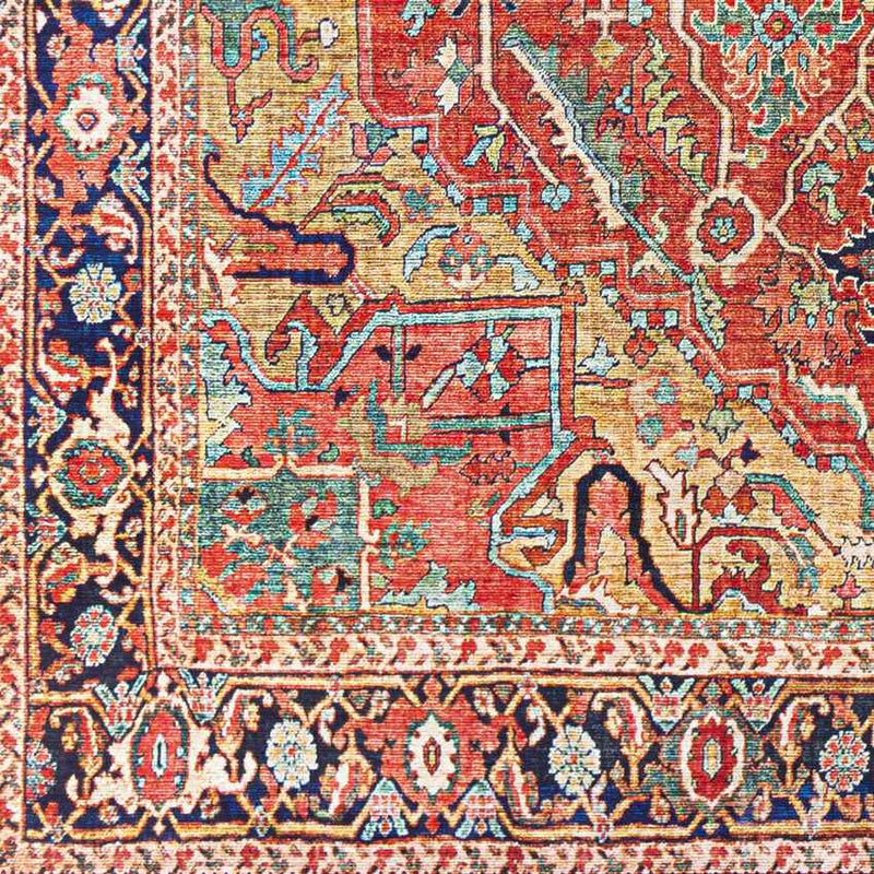 Maren Traditional Brick Red Area Rug