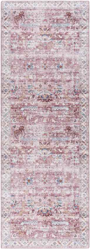 Meeren Traditional Pale Pink Area Rug